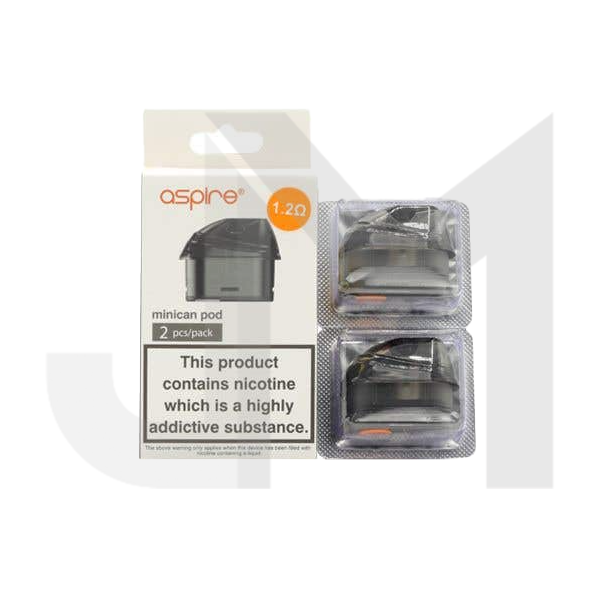 Aspire Minican Replacement Pods Two Pack 2ml (0.8Ohm/1.2Ohm)