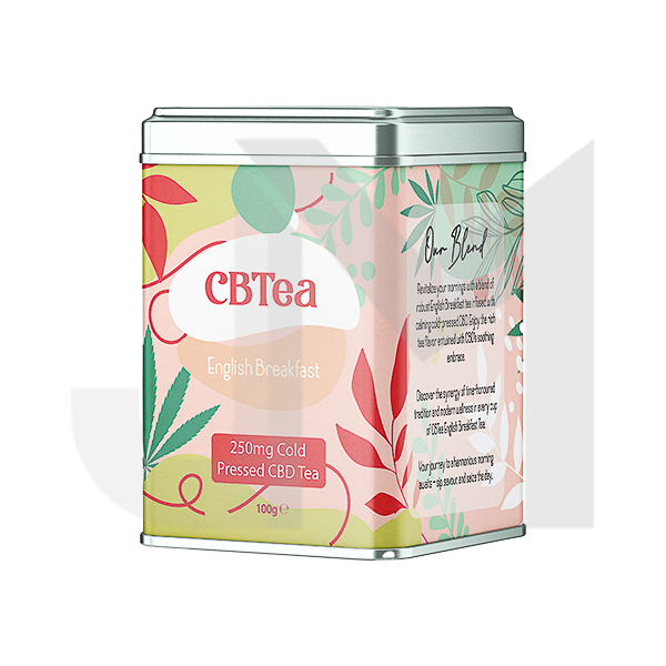 CBTea 250mg Cold Pressed Full Spectrum CBD English Breakfast Tea - 100g