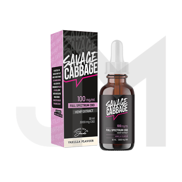 Savage Cabbage 3000mg CBD Oil Vanilla 30ml