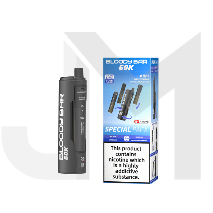 Bloody Bar 60k 4 in 1 Prefilled Pod Vape Kit 60000 Puffs
