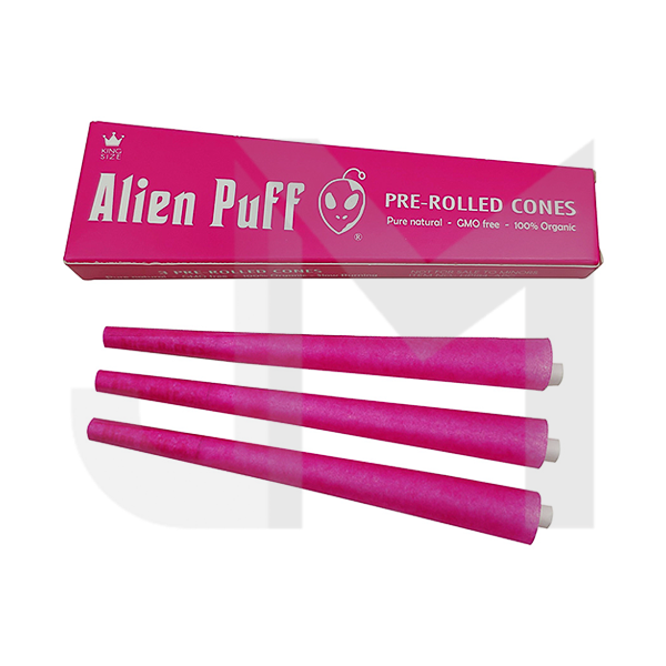 Alien Puff Hot Pink King size Cones 24 Packs (HP184)