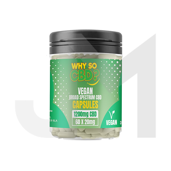 Why So CBD? 1200mg Broad Spectrum CBD Vegan Capsules - 60 Caps