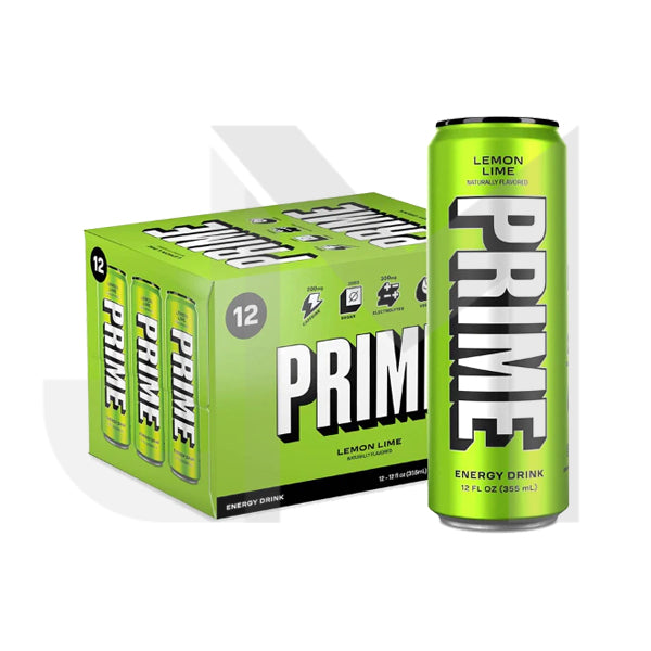 PRIME Energy USA Lemon Lime Drink Can 355ml - Best Before date