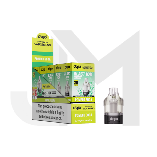 10 x 20mg Vaporesso Dojo Blast 10K Prefilled Pod 10000 Puffs (Buy 10 Pods Get 2 Kits Free)