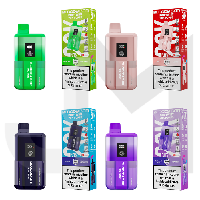 Bloody Bar 20k Twist Prefilled Pod Vape Kit - 20000 Puffs