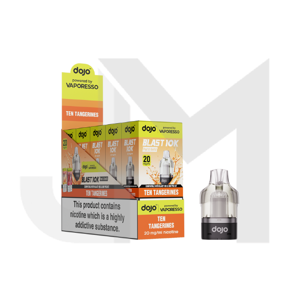 10 x 20mg Vaporesso Dojo Blast 10K Prefilled Pod 10000 Puffs (Buy 10 Pods Get 2 Kits Free)