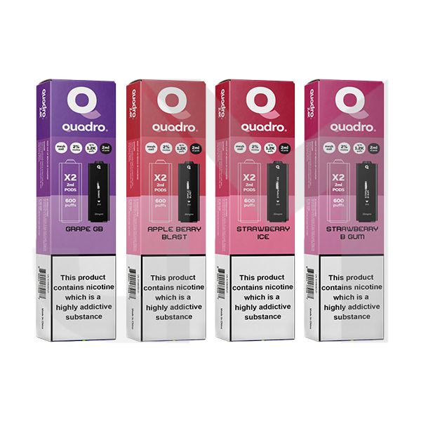 20mg Quadro 2.4k Replacement Pods - 2ml 20mg Quadro 2.4k Replacement Pods - 2ml