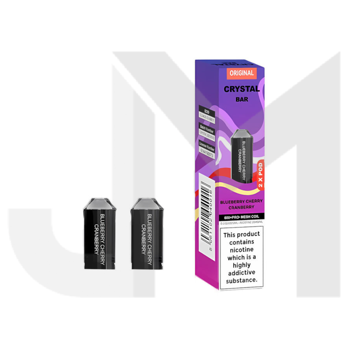 Crystal Bar 600 Prefilled Pod 600 Puffs - 2 Pcs