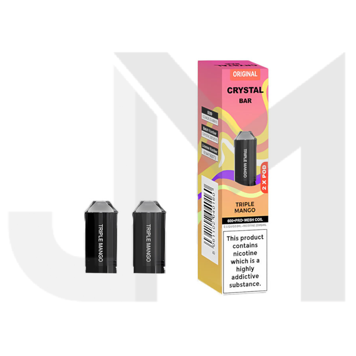Crystal Bar 600 Prefilled Pod 600 Puffs - 2 Pcs