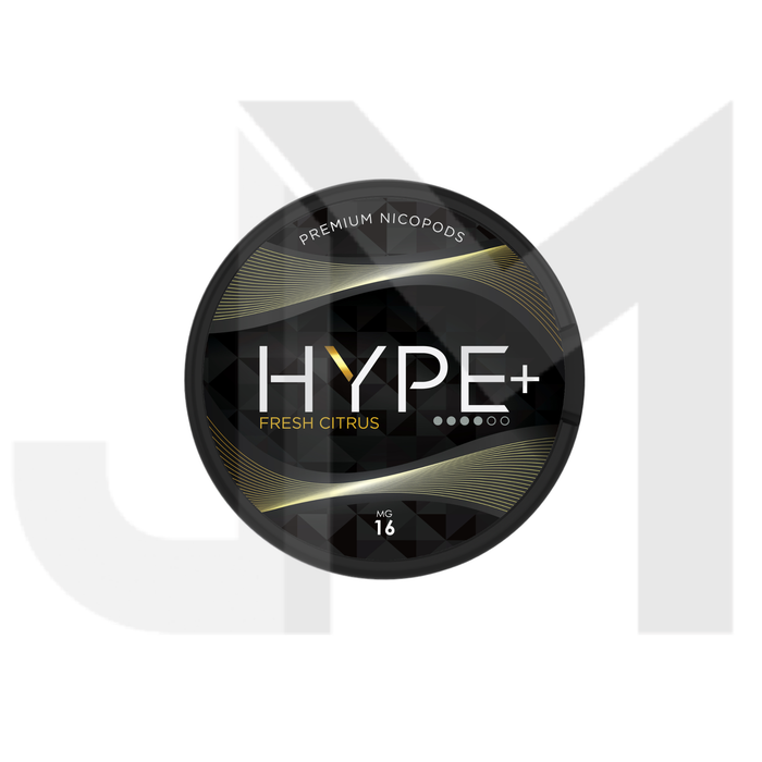 16mg Hype+ Nicotine Pouches - Fresh Citrus - 20 Pouches