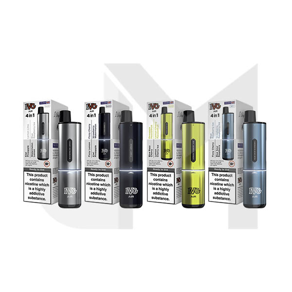 20mg IVG Air 4 in 1 Rechargeable Pod Vape Kit 2400 Puffs 20mg IVG Air 4 in 1 Rechargeable Pod Vape Kit 2400 Puffs
