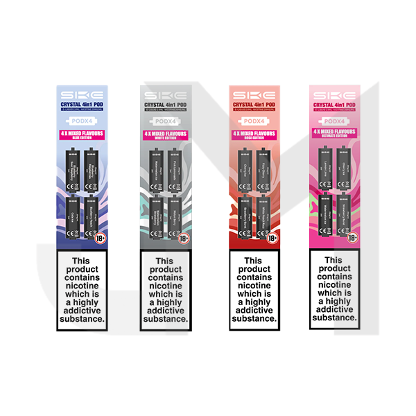 20mg SKE Crystal 4in1 2400 Replacement Pods 2400 Puffs 20mg SKE Crystal 4in1 2400 Replacement Pods 2400 Puffs