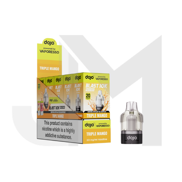 10 x 20mg Vaporesso Dojo Blast 10K Prefilled Pod 10000 Puffs (Buy 10 Pods Get 2 Kits Free)