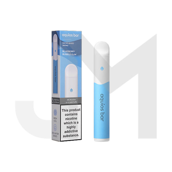 20mg Aquios V3 Bar Water Based Recyclable Disposable 600 Puffs
