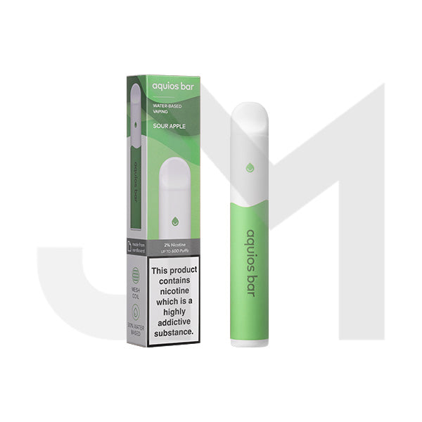 20mg Aquios V3 Bar Water Based Recyclable Disposable 600 Puffs