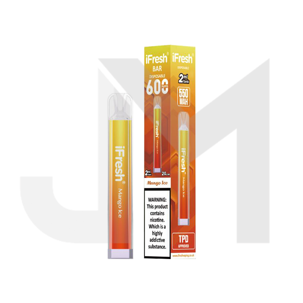 20mg iFresh Crystal Disposable Vape Device 600 Puffs