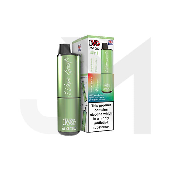 20mg IVG 2400 4 in 1 Multi Edition Rechargeable Pod Vape Kit 2400 Puffs