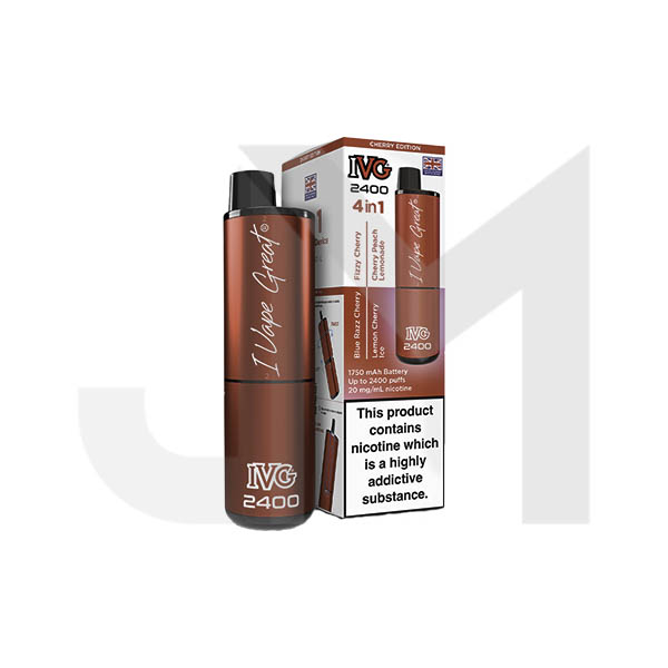 20mg IVG 2400 4 in 1 Multi Edition Rechargeable Pod Vape Kit 2400 Puffs