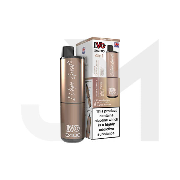 20mg IVG 2400 4 in 1 Multi Edition Rechargeable Pod Vape Kit 2400 Puffs