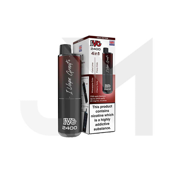 20mg IVG 2400 4 in 1 Multi Edition Rechargeable Pod Vape Kit 2400 Puffs