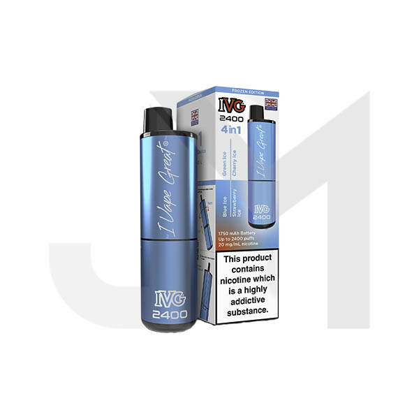 20mg IVG 2400 4 in 1 Multi Edition Rechargeable Pod Vape Kit 2400 Puffs