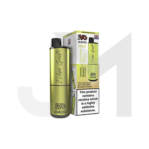 20mg IVG 2400 4 in 1 Multi Edition Rechargeable Pod Vape Kit 2400 Puffs