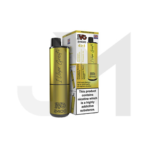 20mg IVG 2400 4 in 1 Multi Edition Rechargeable Pod Vape Kit 2400 Puffs