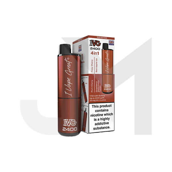 20mg IVG 2400 4 in 1 Multi Edition Rechargeable Pod Vape Kit 2400 Puffs