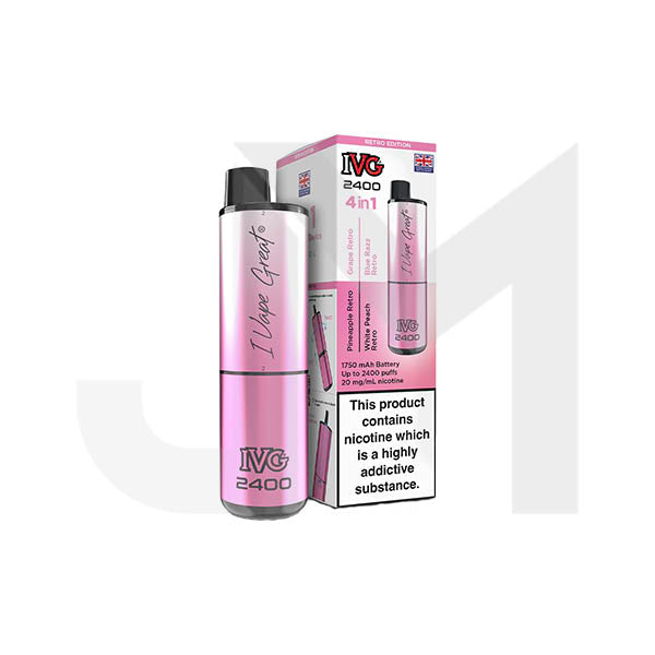 20mg IVG 2400 4 in 1 Multi Edition Rechargeable Pod Vape Kit 2400 Puffs