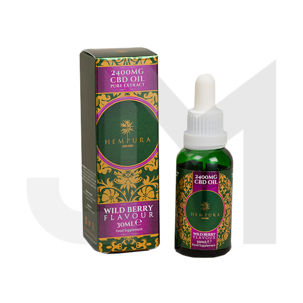 Hempura 2400mg CBD Broad Spectrum Oil Pure Wild Berries Flavour With terpenes - 30ml