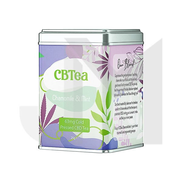 CBTea 63mg Cold Pressed Full Spectrum CBD Chamomile & Mint - 25g