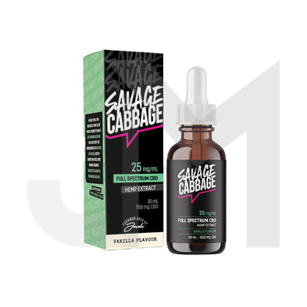 Savage Cabbage 750mg CBD Oil Vanilla 30ml