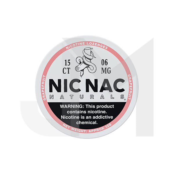 6mg Nic Nac Naturals Nicotine - 15 Lozenge Tablets