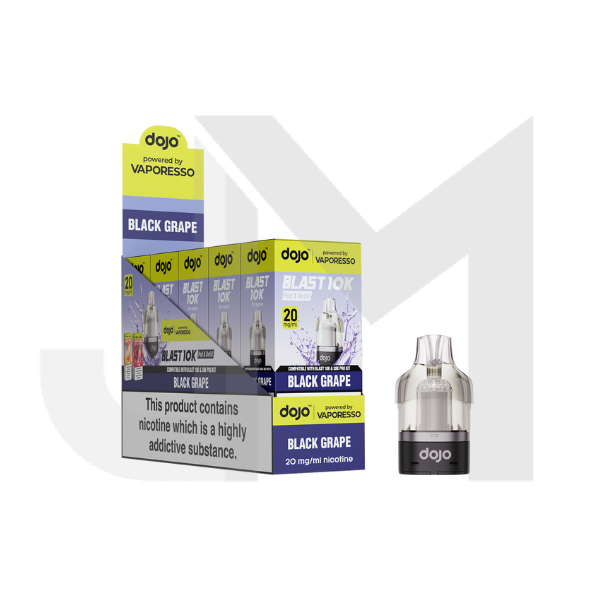 10 x 20mg Vaporesso Dojo Blast 10K Prefilled Pod 10000 Puffs (Buy 10 Pods Get 2 Kits Free)