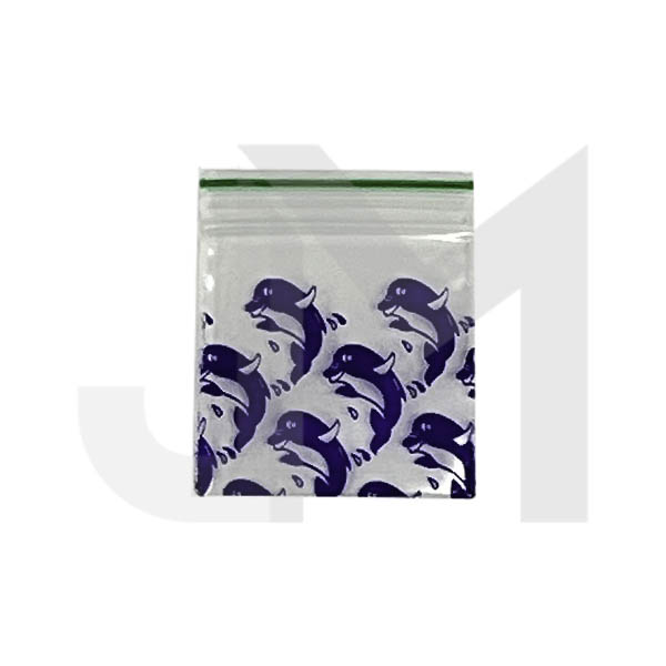 Zipper Branded 30mm x 30mm Purple Dolphin Bags