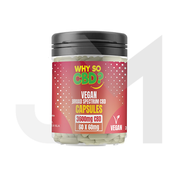 Why So CBD? 3600mg Broad Spectrum CBD Vegan Capsules - 60 Caps