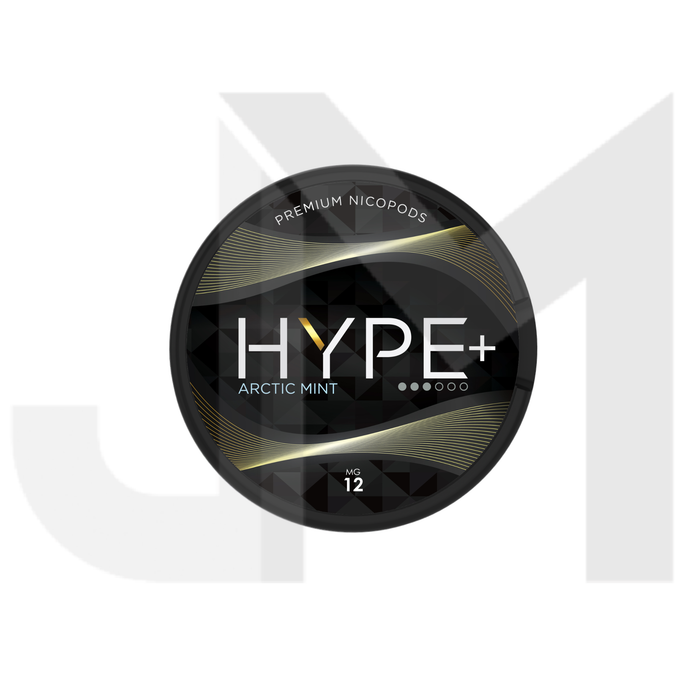 12mg Hype+ Nicotine Pouches - Arctic Mint - 20 Pouches