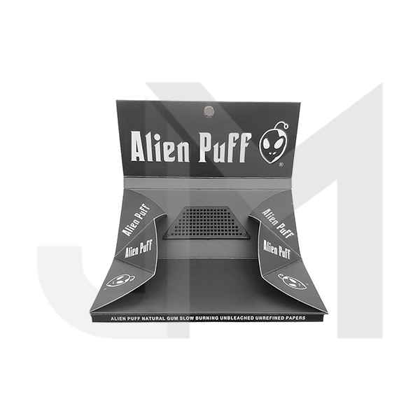 Alien Puff 4-in-1 Kingsize Brown Papers, Filter Tips, Rolling Tray & Grinder 12 Booklets (HP2401-AP)