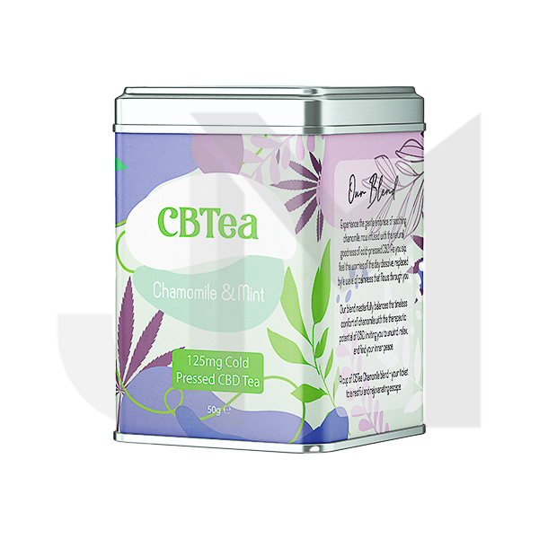 CBTea 125mg Cold Pressed Full Spectrum CBD Chamomile & Mint Tea - 50g