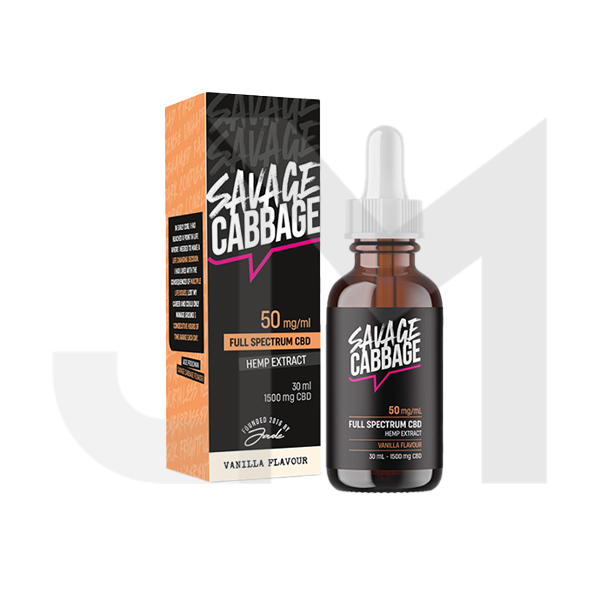 Savage Cabbage 1500mg CBD Oil Vanilla 30ml