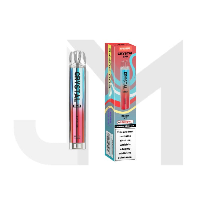 20mg Crystal Bar Original 600 Prefilled Pod Vape Kit