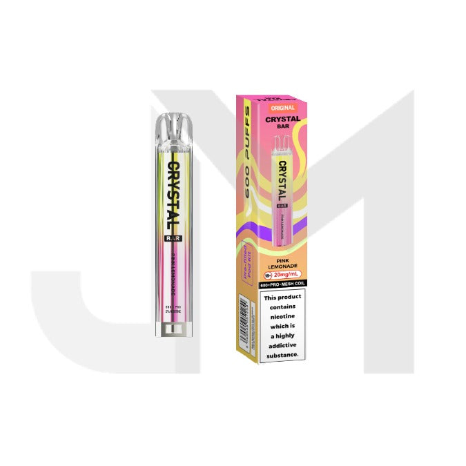 crystal bar vape pink 20mg Crystal Bar Original 600 Prefilled Pod Vape Kit