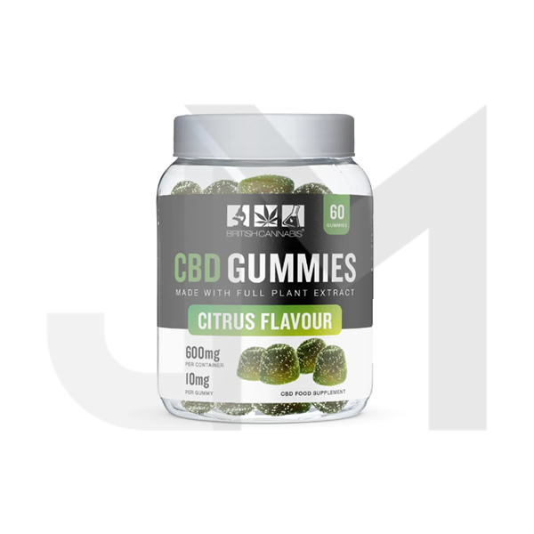 CBD by British Cannabis 600mg CBD Gummies Citrus - 60 Pieces