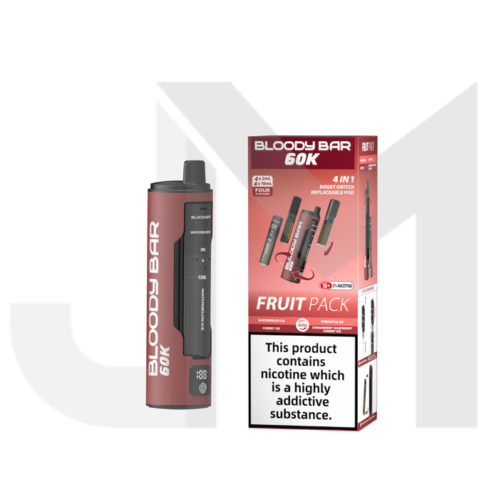 Bloody Bar 60k 4 in 1 Prefilled Pod Vape Kit 60000 Puffs