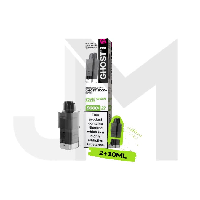 20mg Ghost Pro 8000+ By Vapes Bars Prefilled Pods