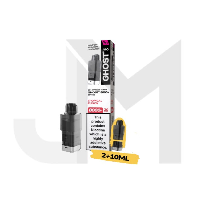 20mg Ghost Pro 8000+ By Vapes Bars Prefilled Pods