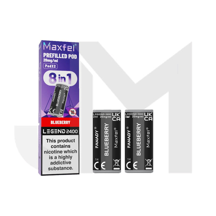 20mg Maxfel Legend Fanady Prefilled Pods 2400 Puffs