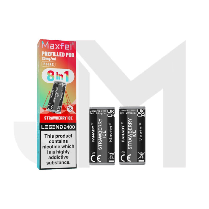 20mg Maxfel Legend Fanady Prefilled Pods 2400 Puffs