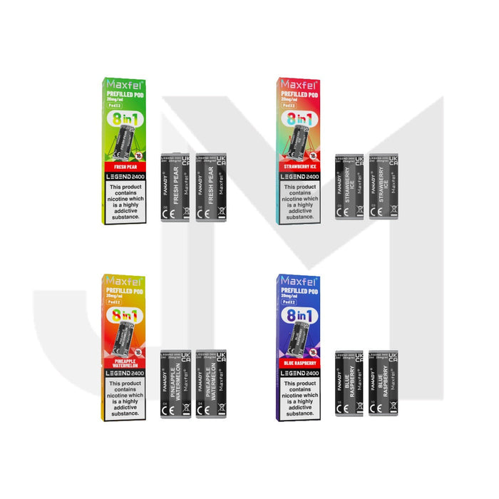 20mg Maxfel Legend Fanady Prefilled Pods 2400 Puffs