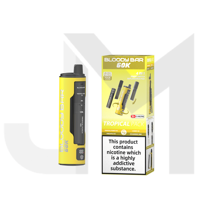 Bloody Bar 60k 4 in 1 Prefilled Pod Vape Kit 60000 Puffs